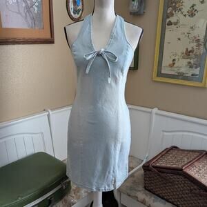 GB Denim Halter Mini Dress